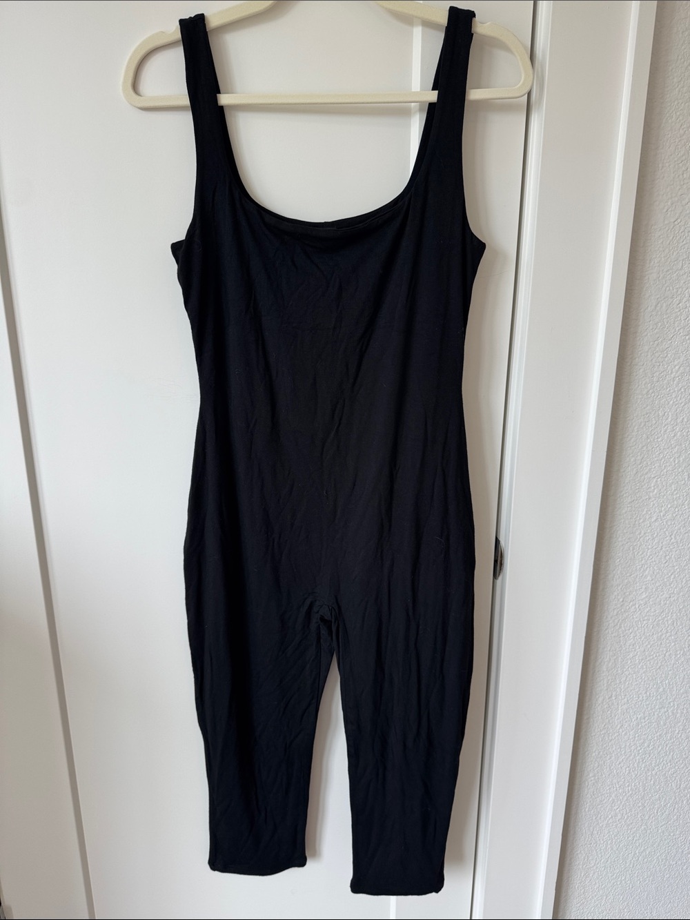 naked wardrobe Black Scoop-Neck Sleeveless Jumpsuit